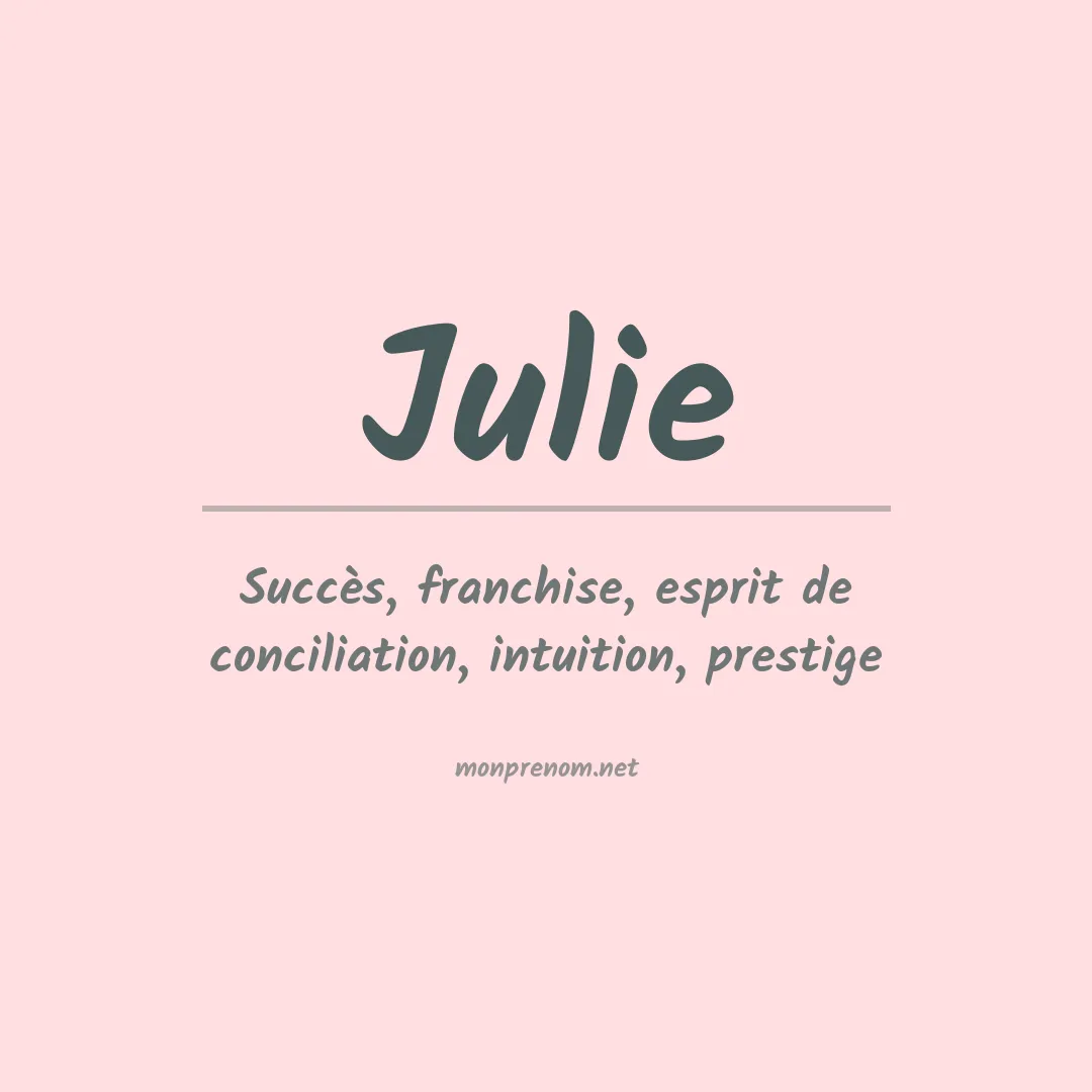 Prénom Julie