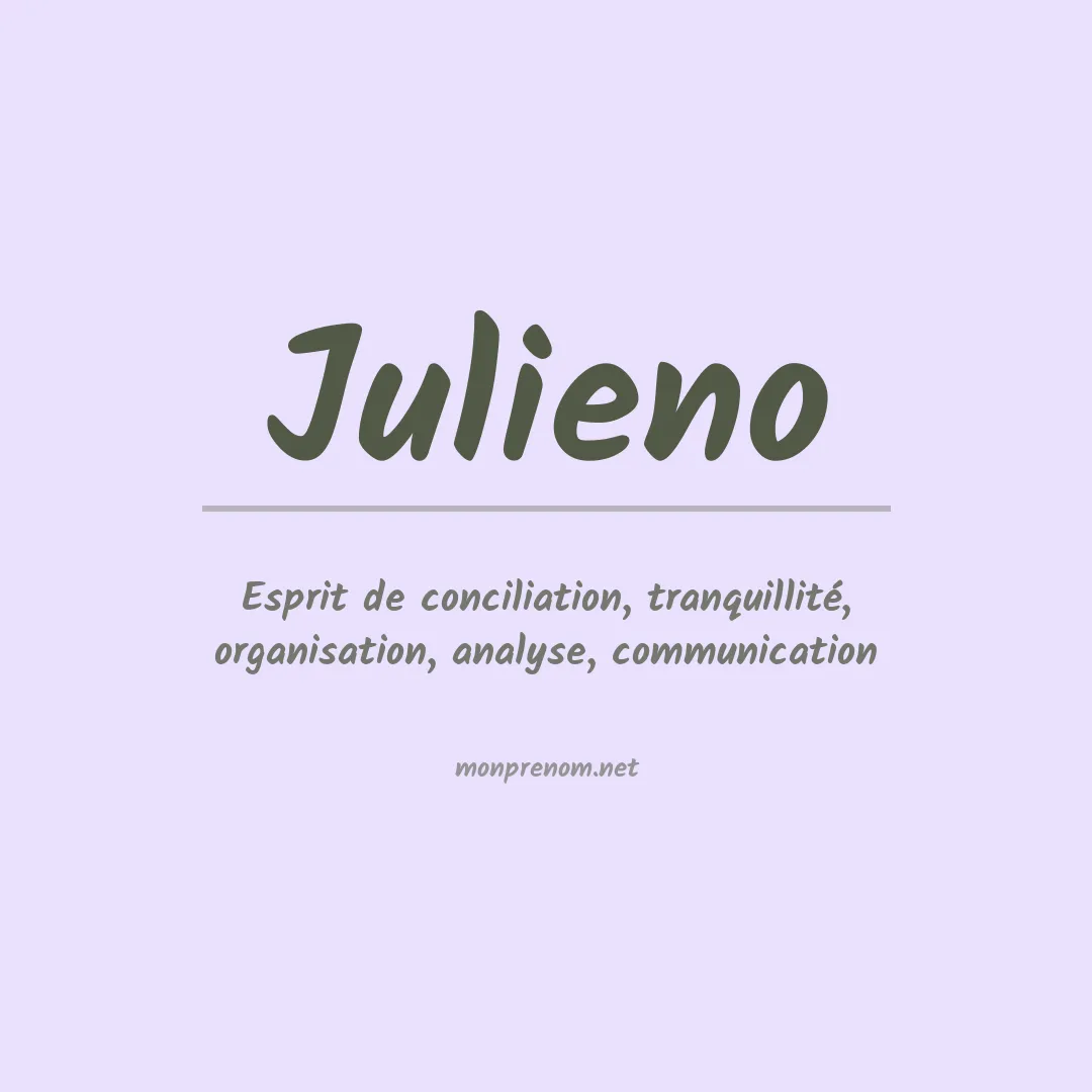 Signification du prénom Julieno