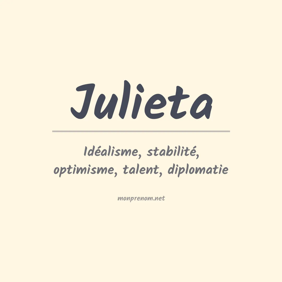 Signification du prénom Julieta