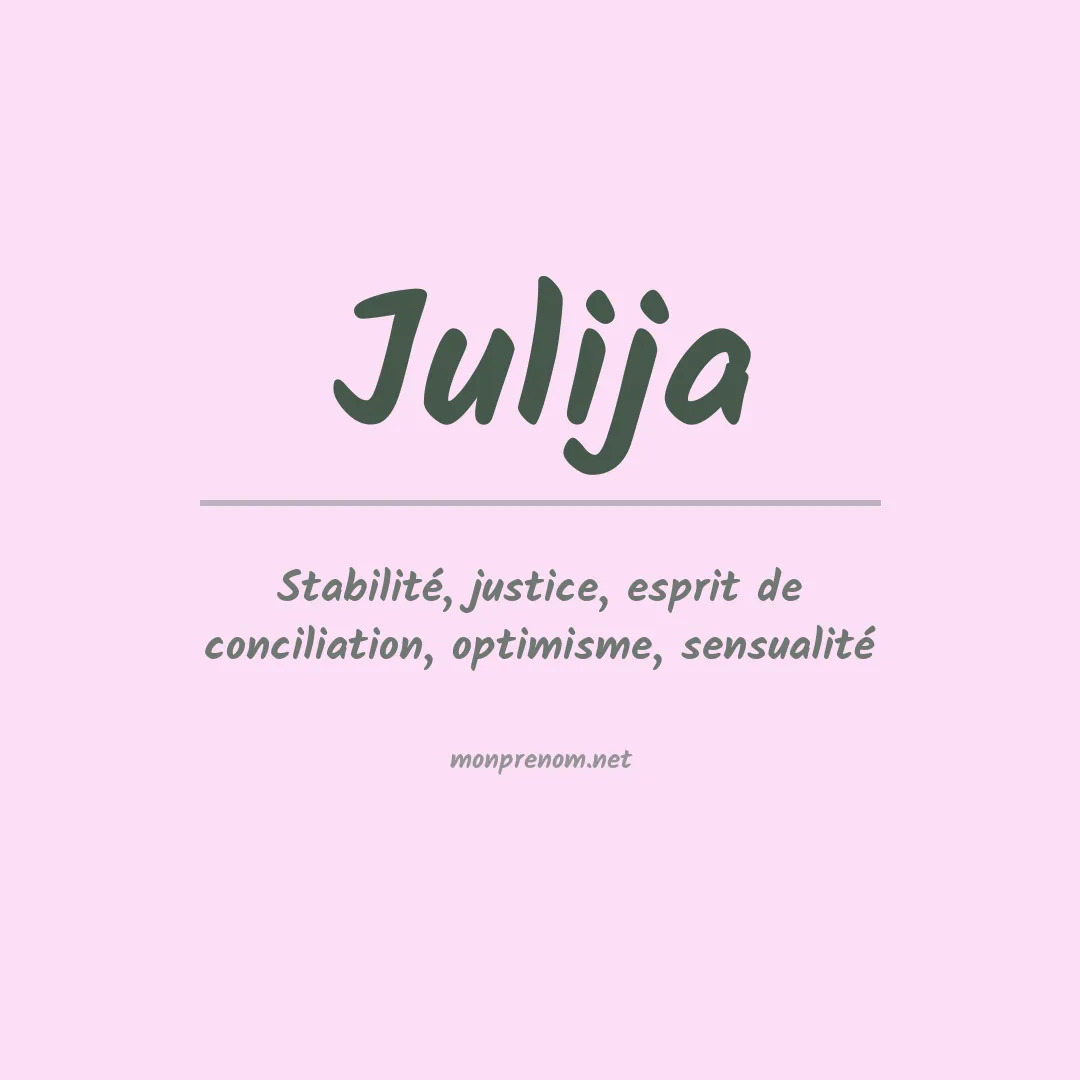 Signification du prénom Julija