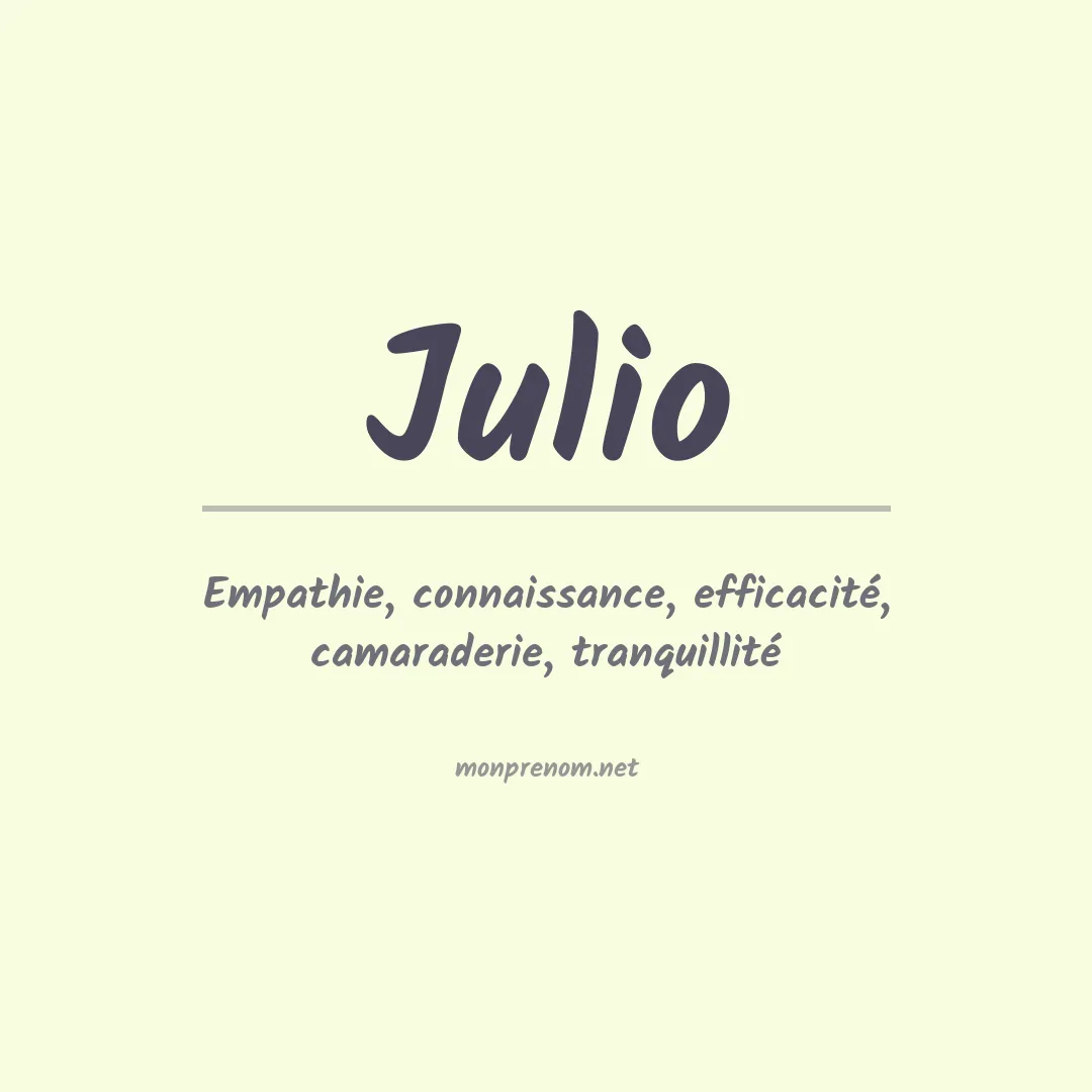 Prénom Julio