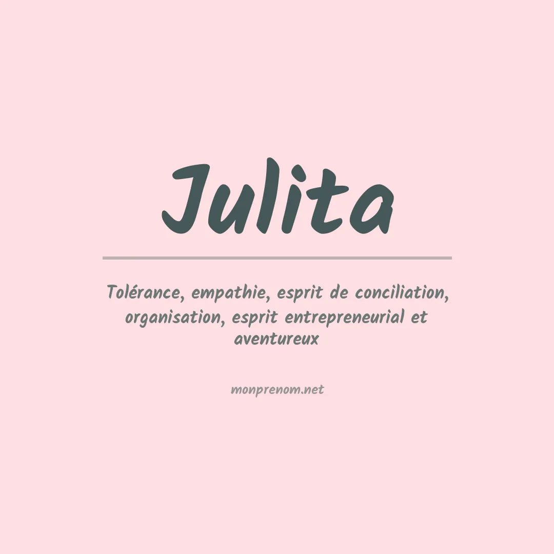 Prénom Julita