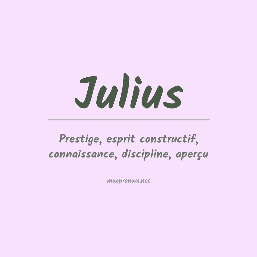 Prénom Julius