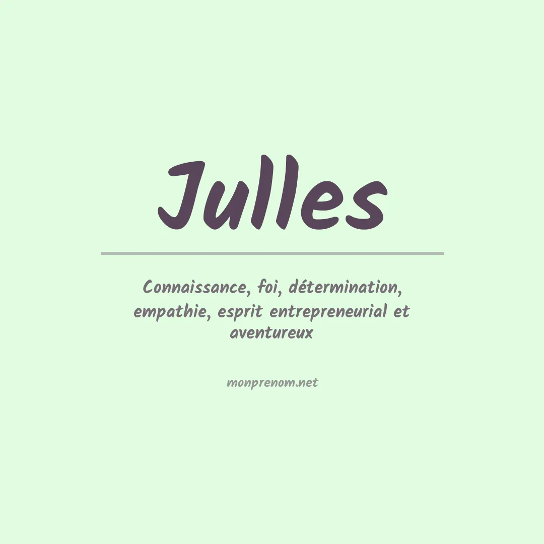 Prénom Julles