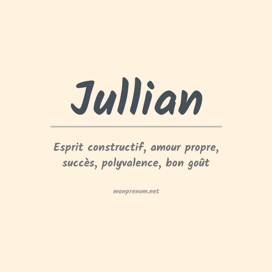 Prénom Jullian