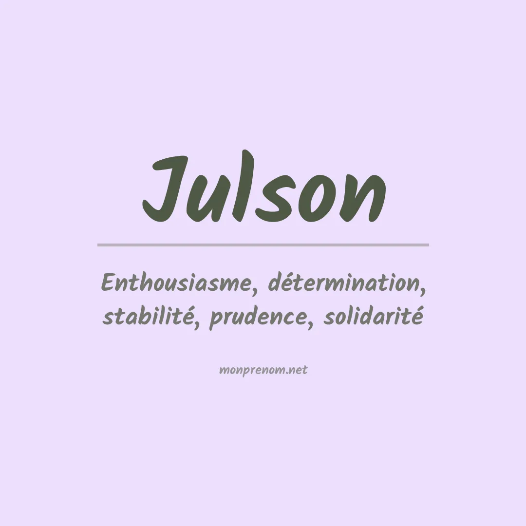 Prénom Julson