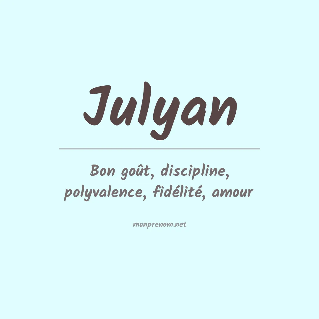 Prénom Julyan