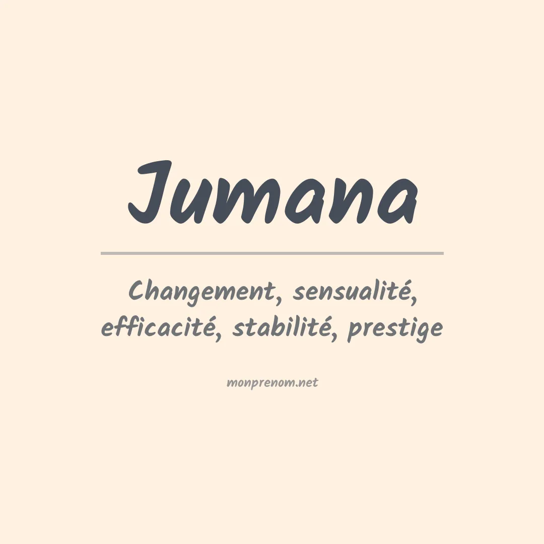 Signification du prénom Jumana