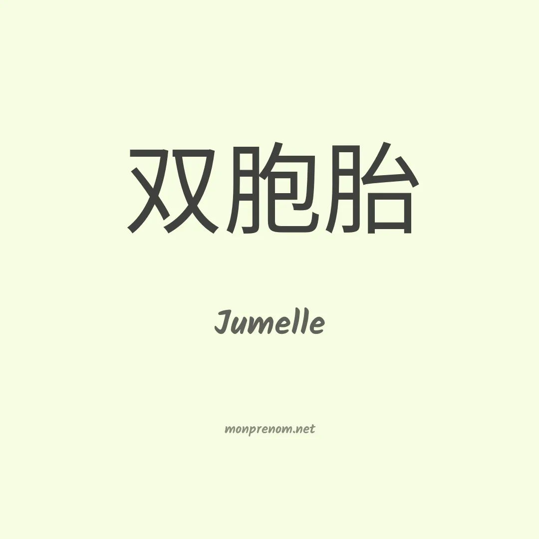 Jumelle en chinois