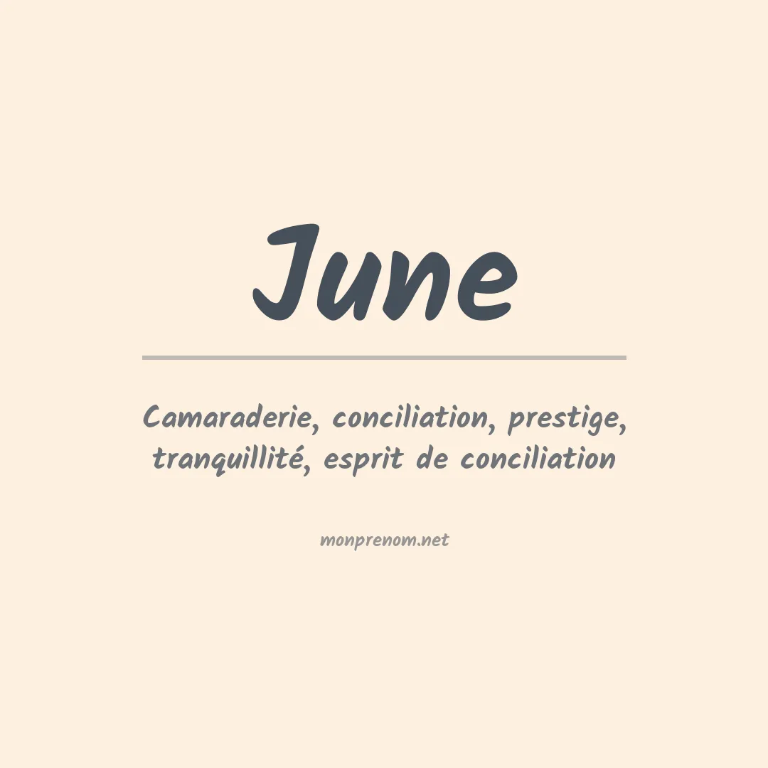 Prénom June