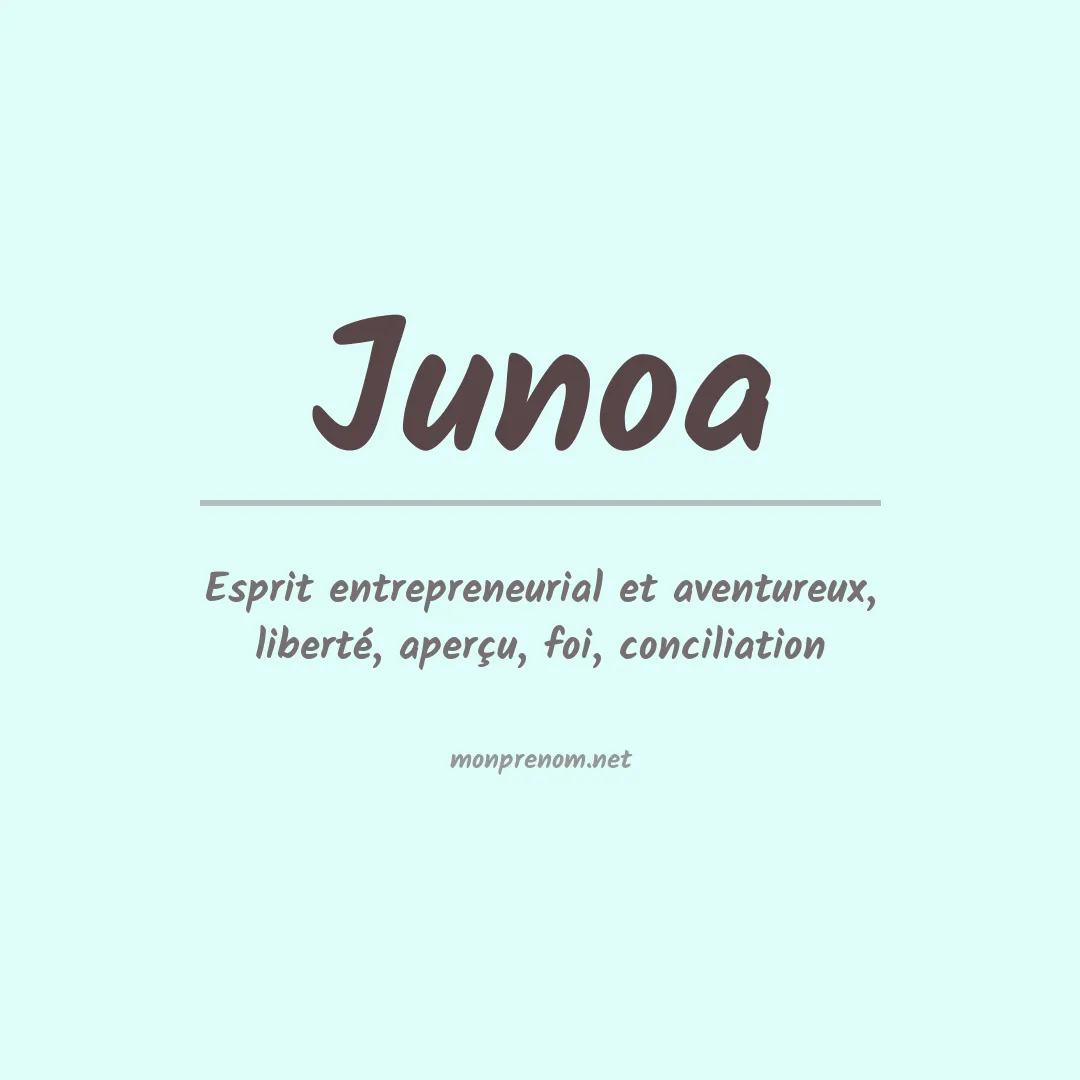 Signification du prénom Junoa