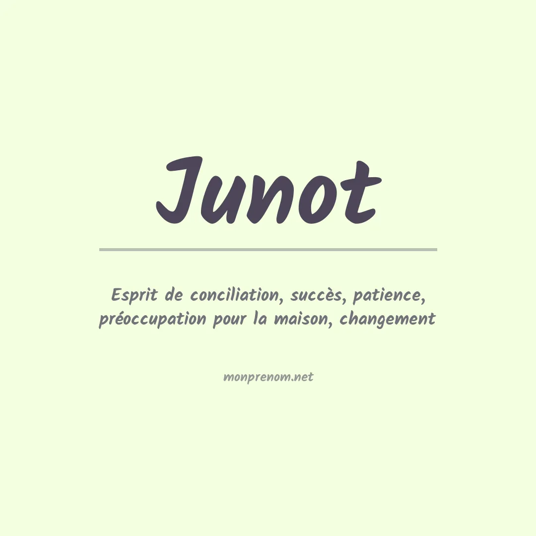 Prénom Junot