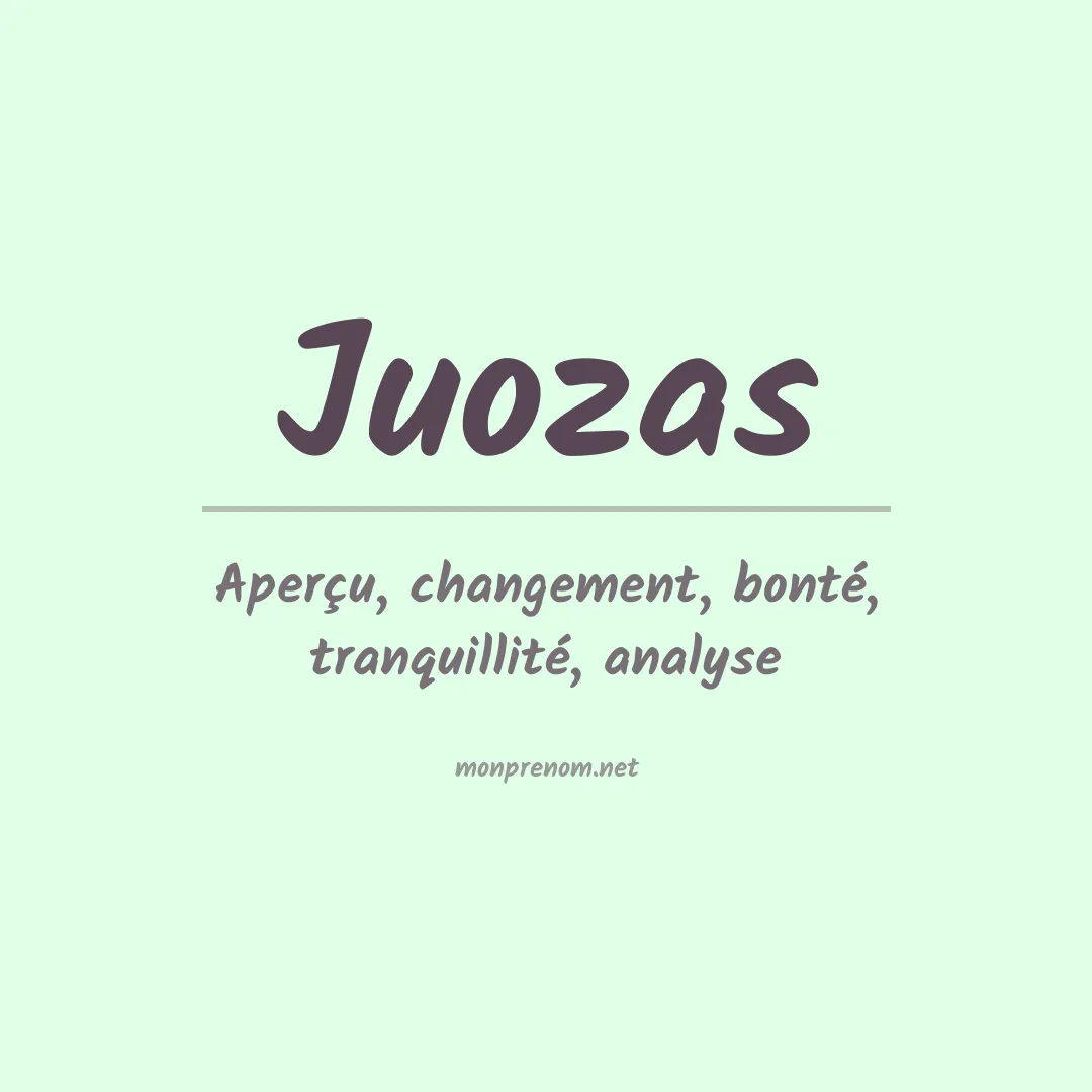 Signification du prénom Juozas