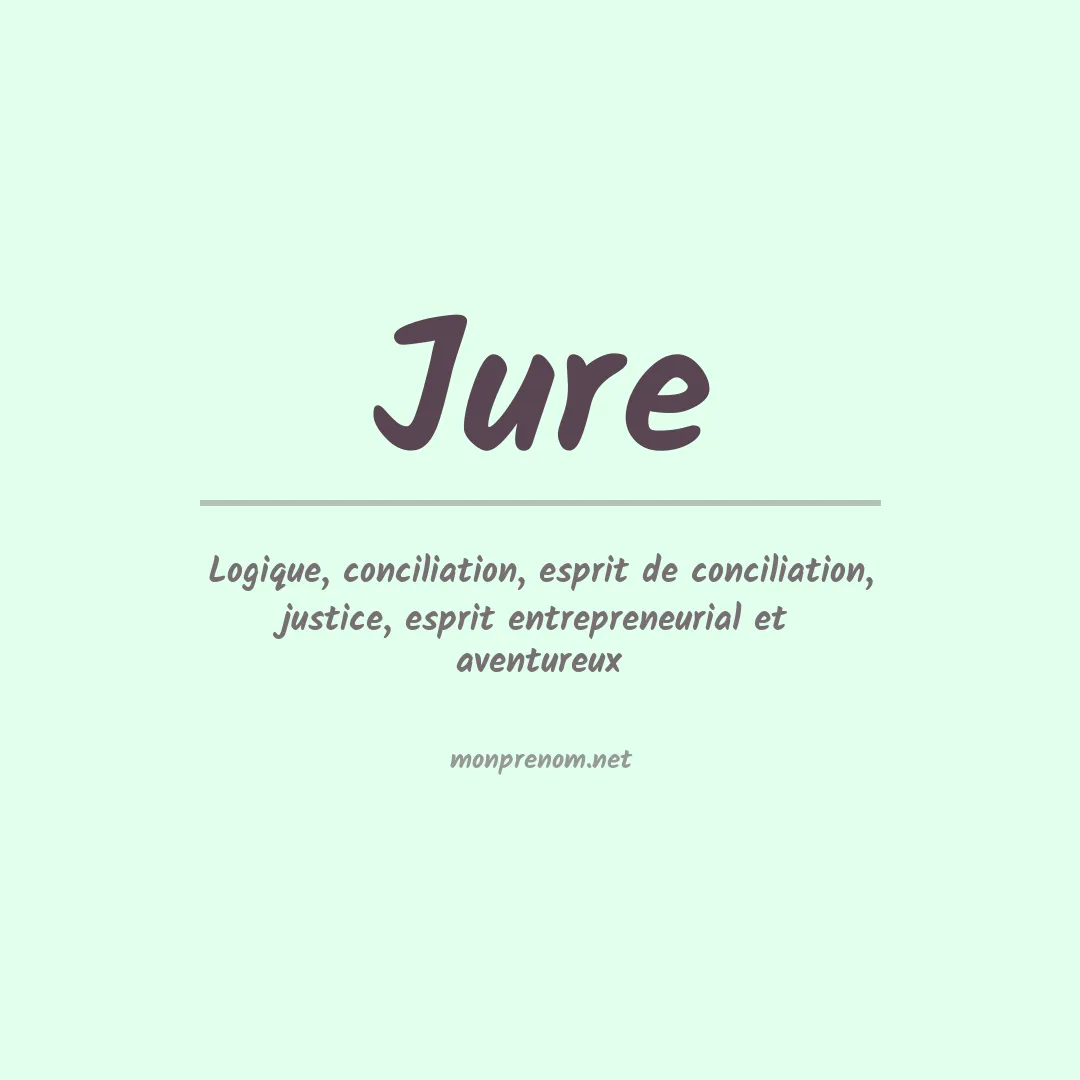 Signification du prénom Jure