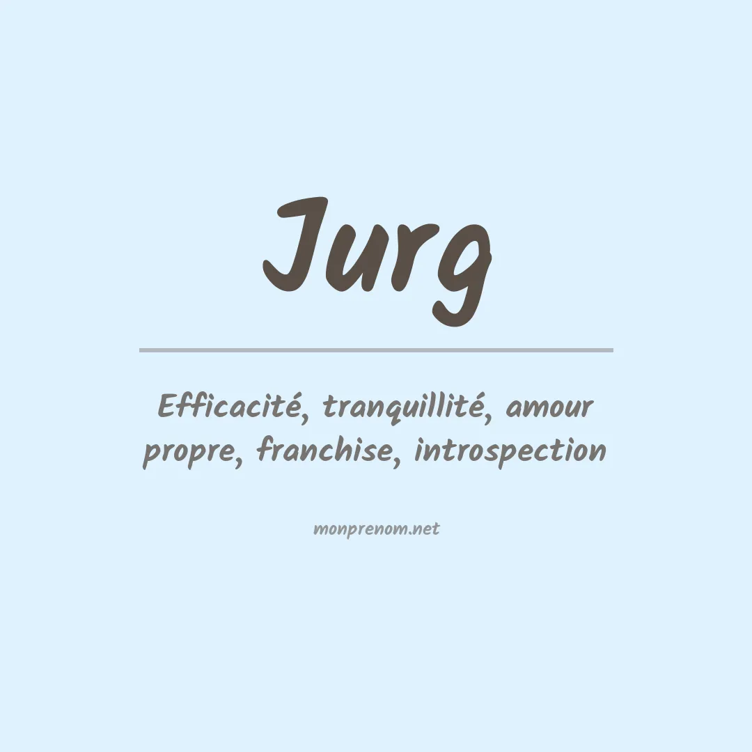 Signification du prénom Jurg