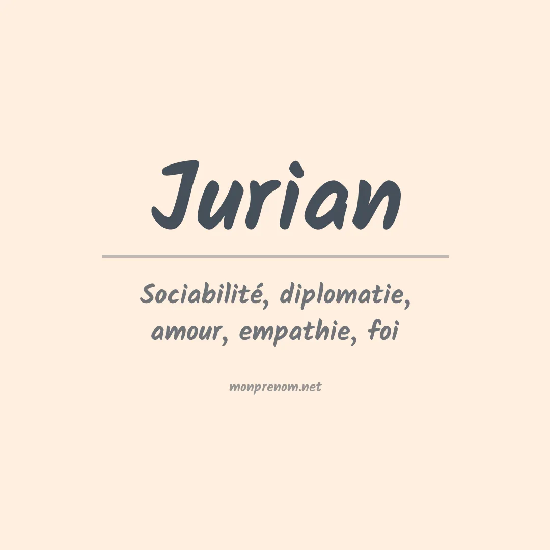 Signification du prénom Jurian