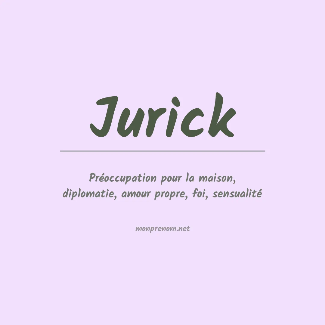 Prénom Jurick
