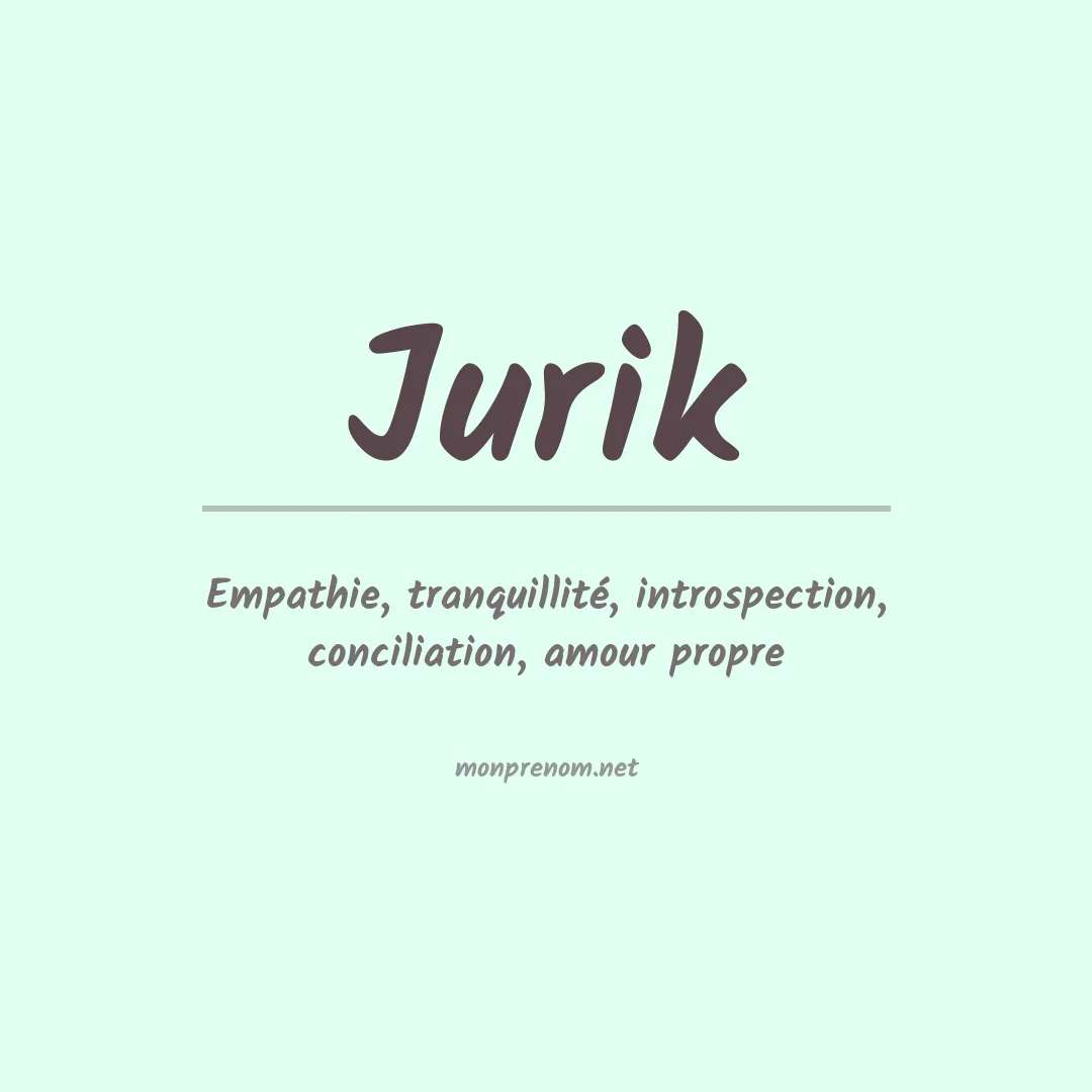 Prénom Jurik