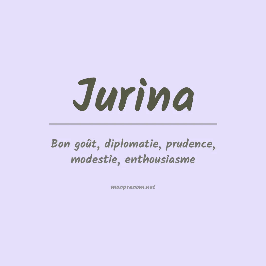 Signification du prénom Jurina