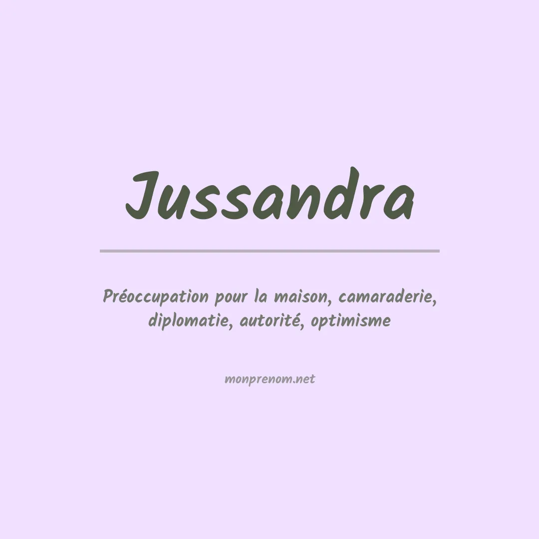 Signification du prénom Jussandra