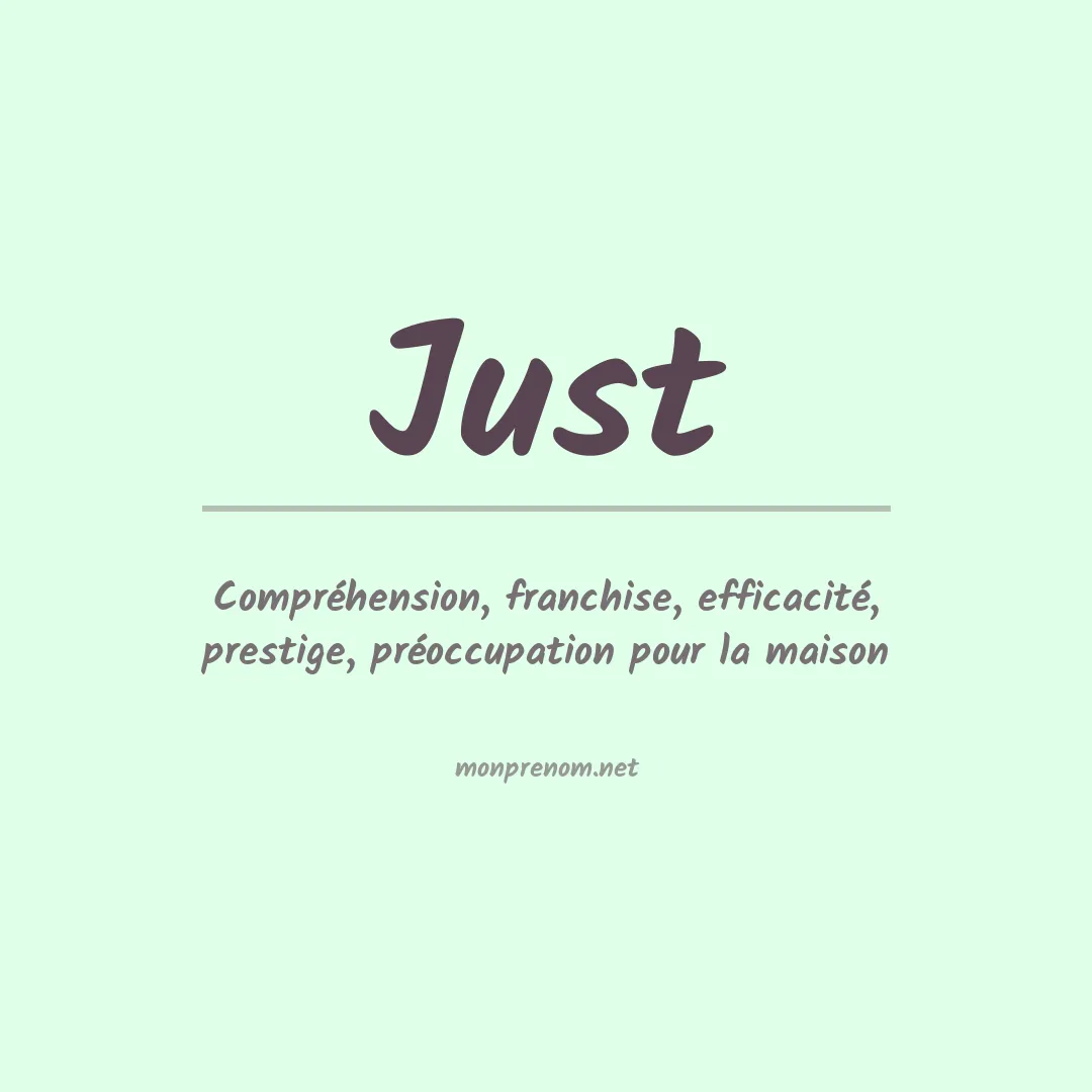 Prénom Just