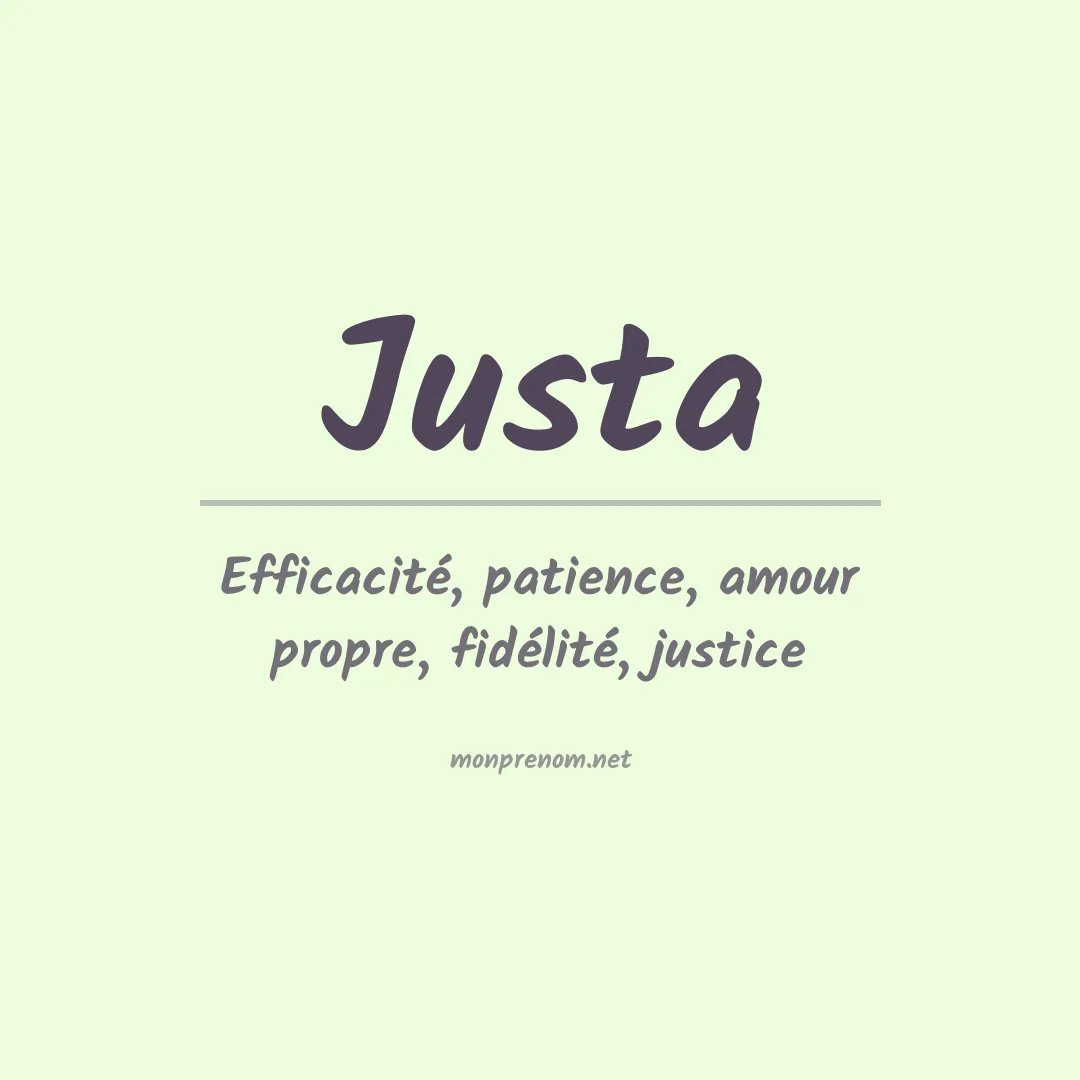 Prénom Justa