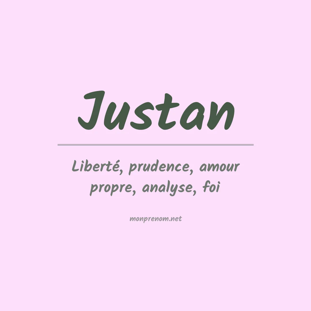 Signification du prénom Justan