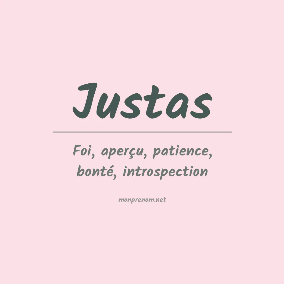 Signification du prénom Justas