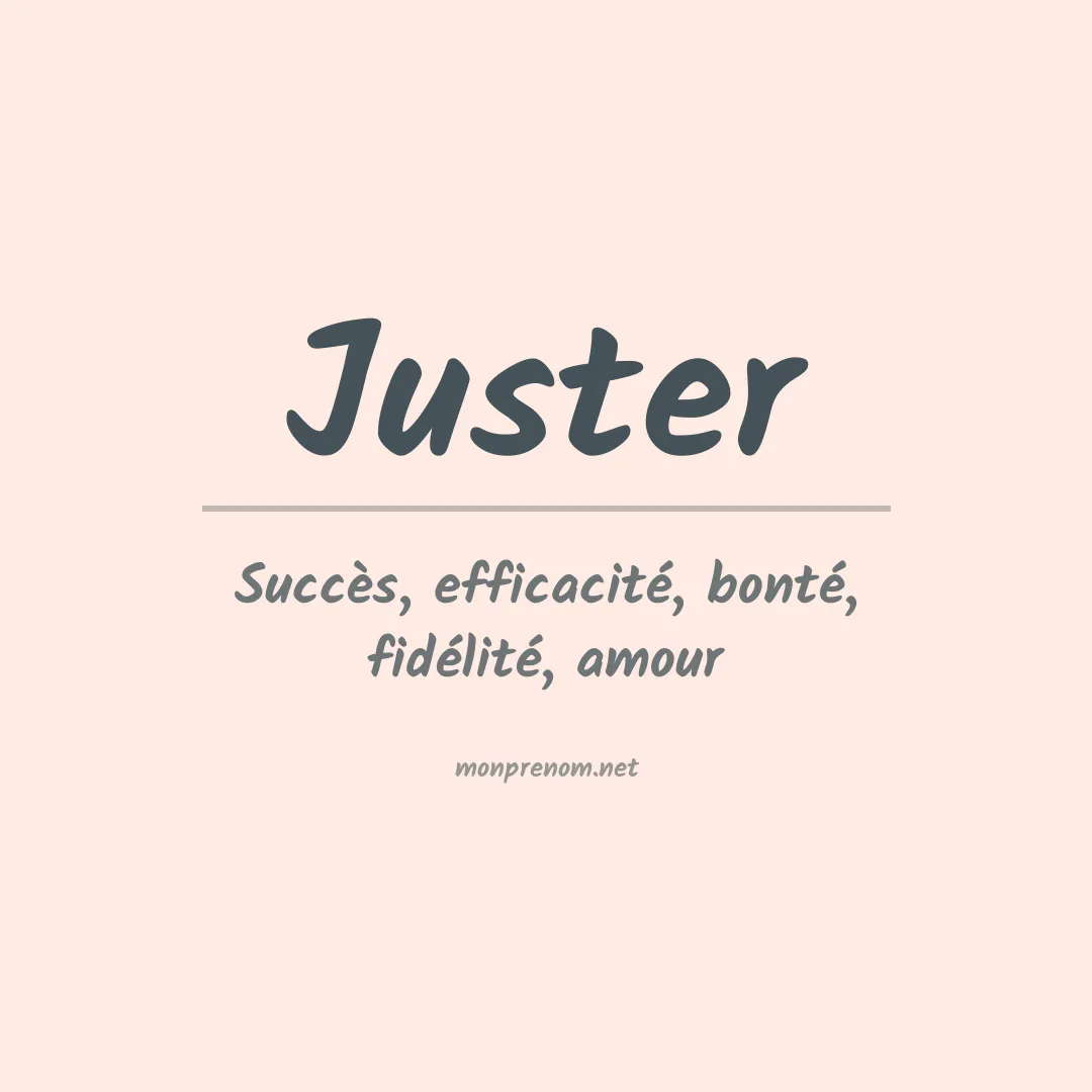 Signification du prénom Juster