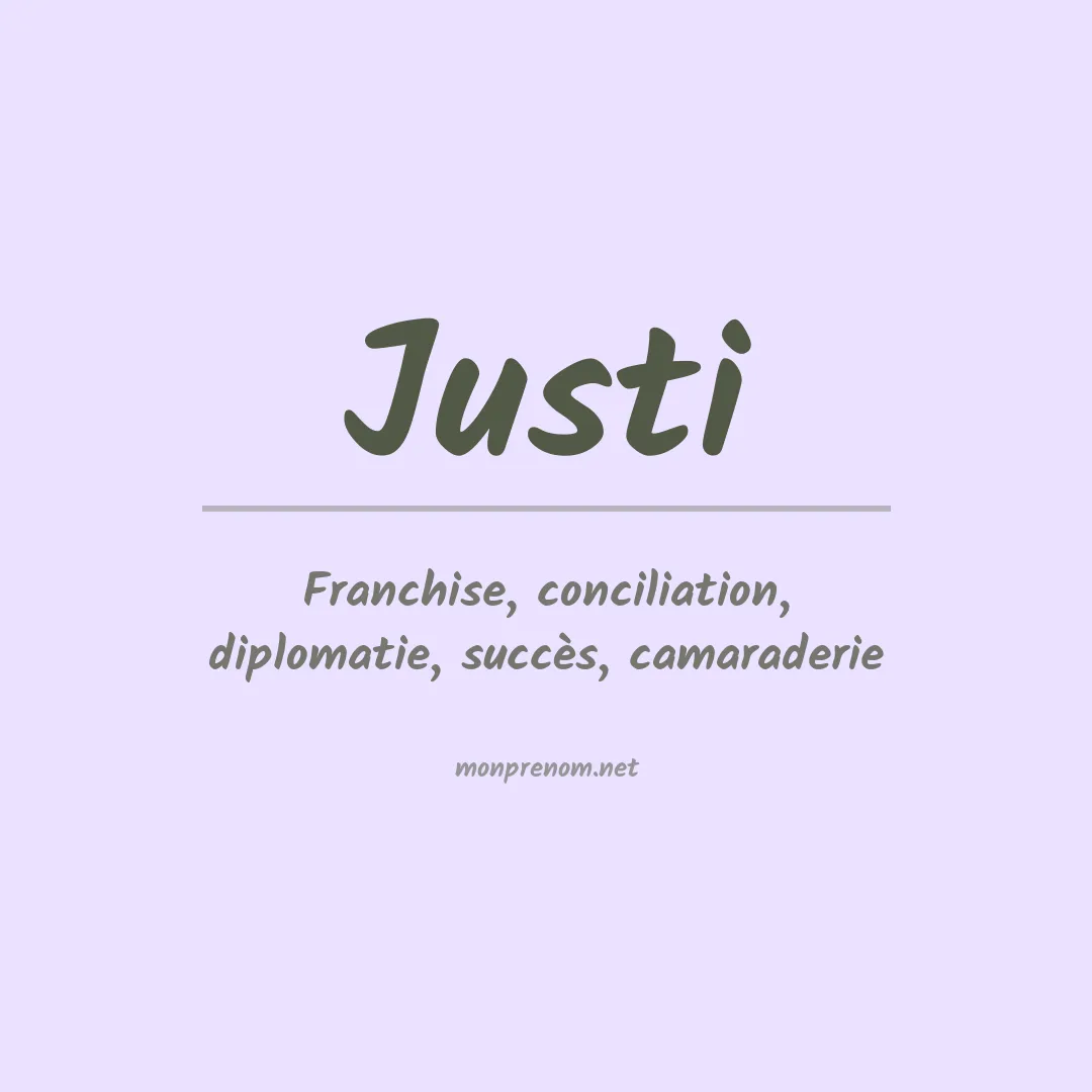 Prénom Justi