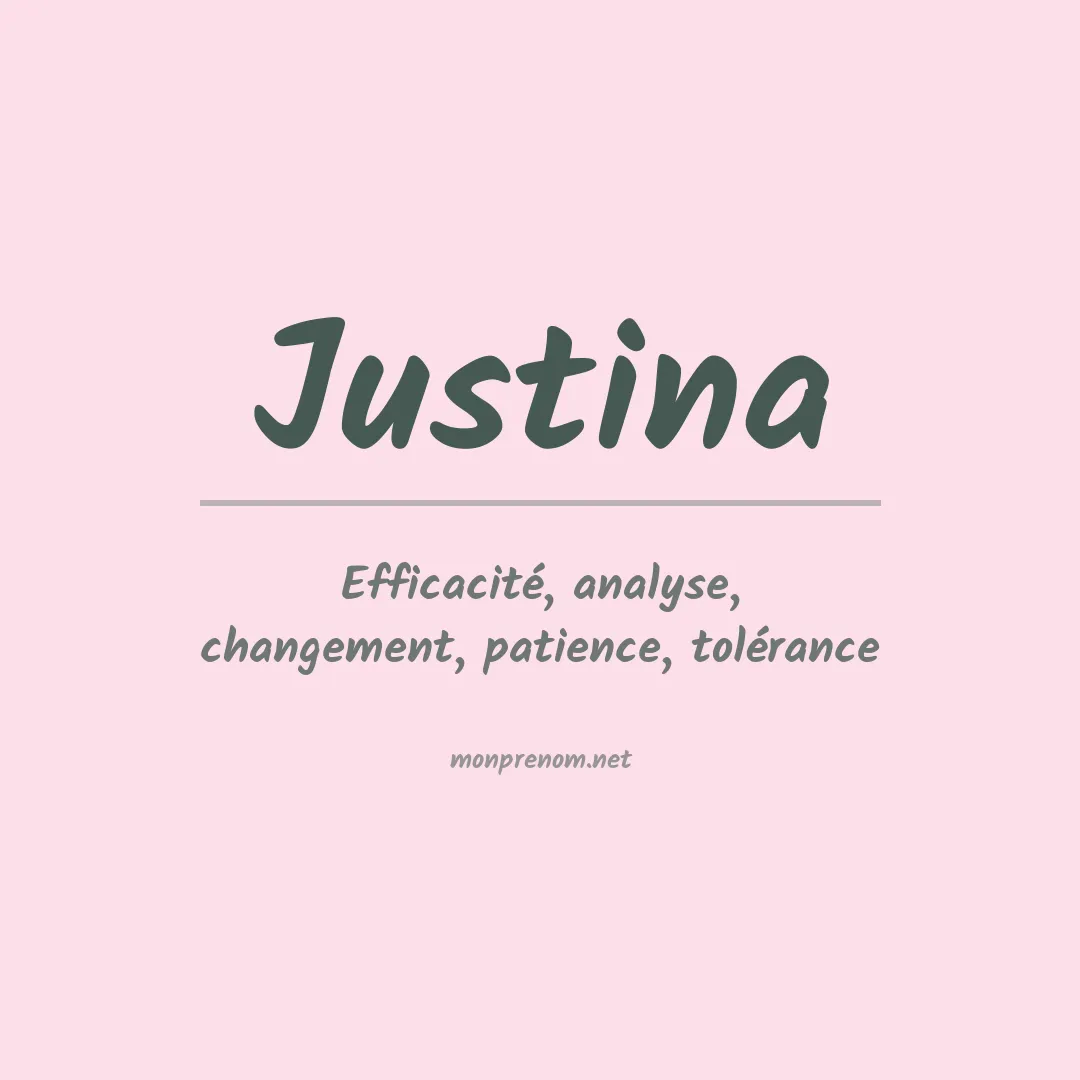 Prénom Justina