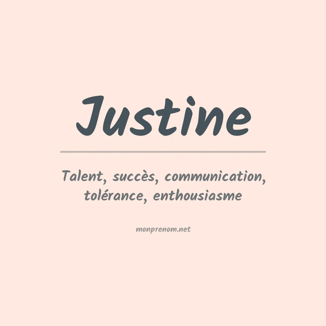 Prénom Justine