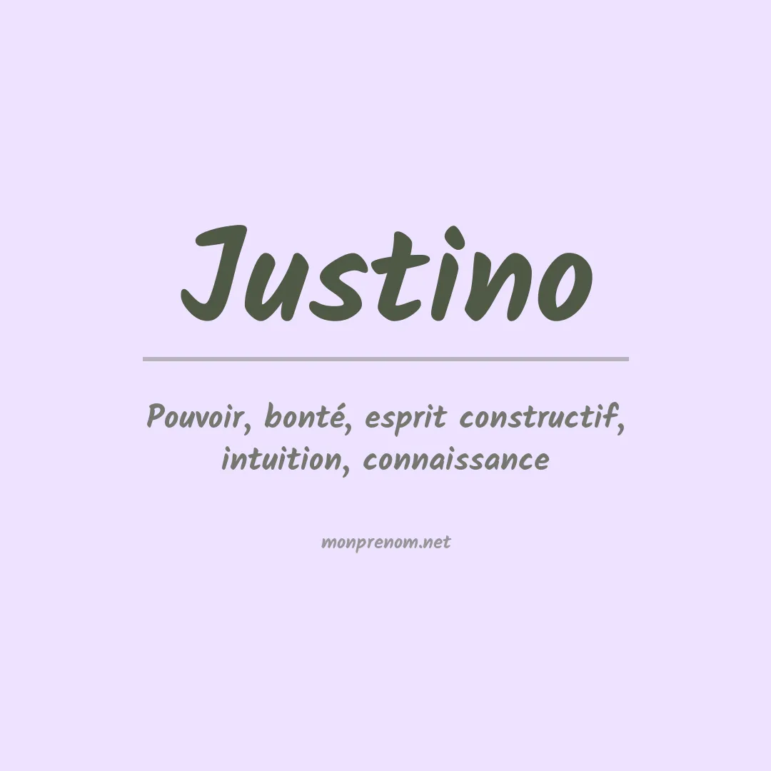 Signification du prénom Justino