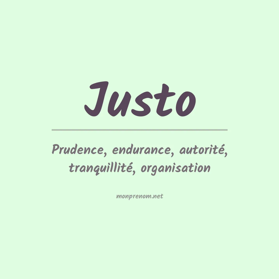 Prénom Justo