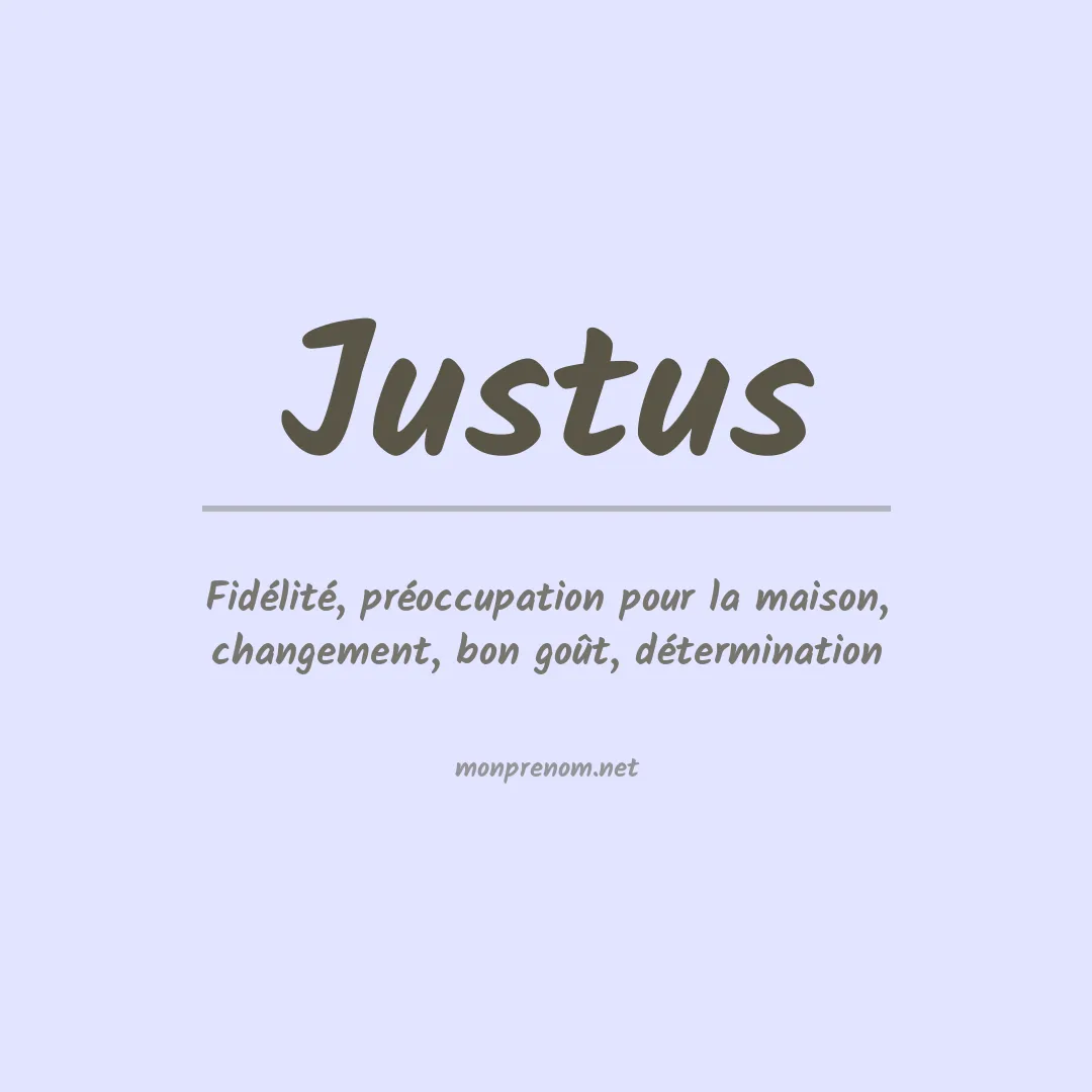Prénom Justus