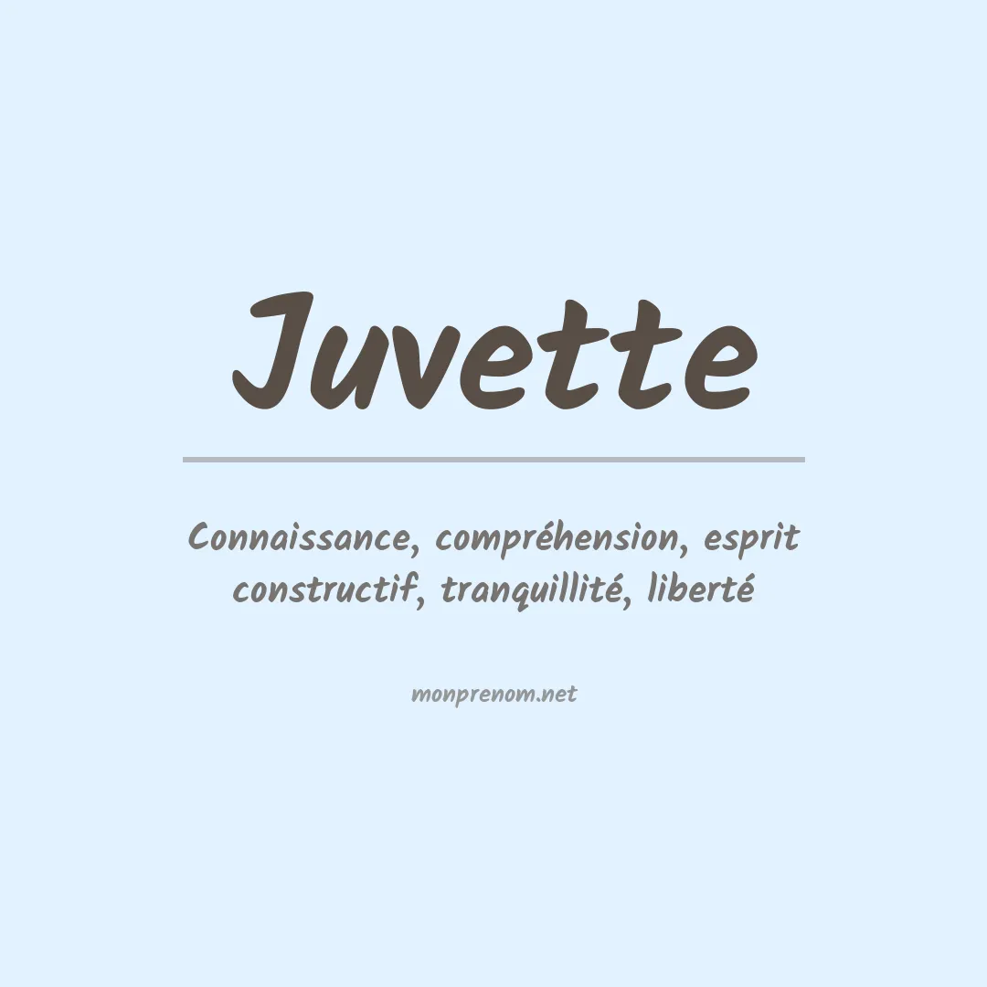 Prénom Juvette