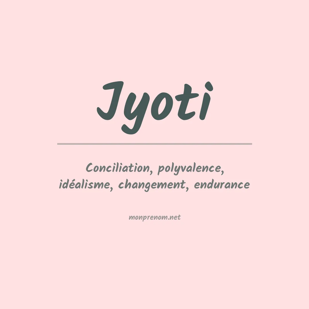 Prénom Jyoti