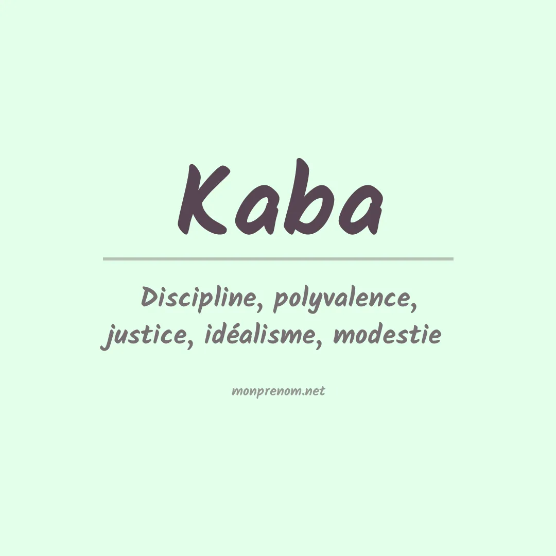 Prénom Kaba