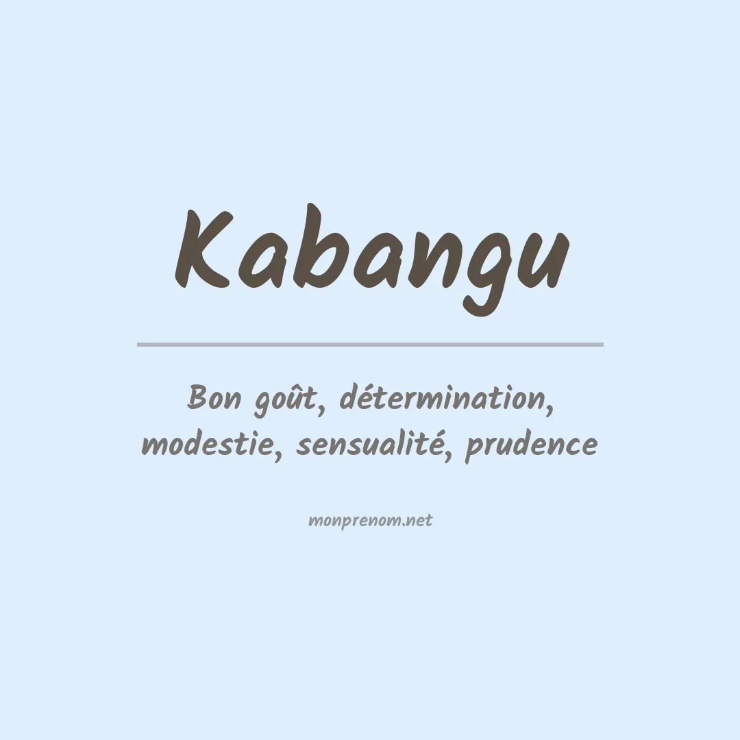 Prénom Kabangu