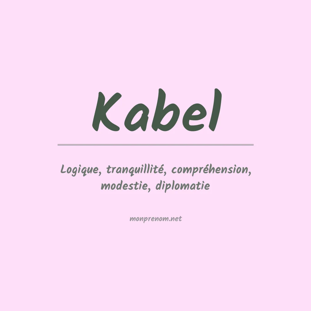Prénom Kabel