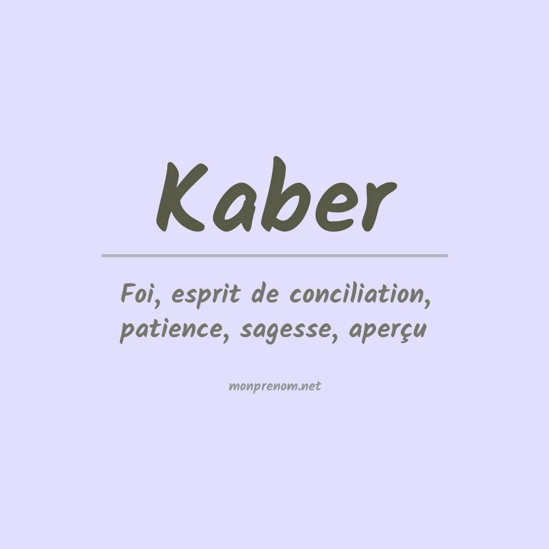 Prénom Kaber
