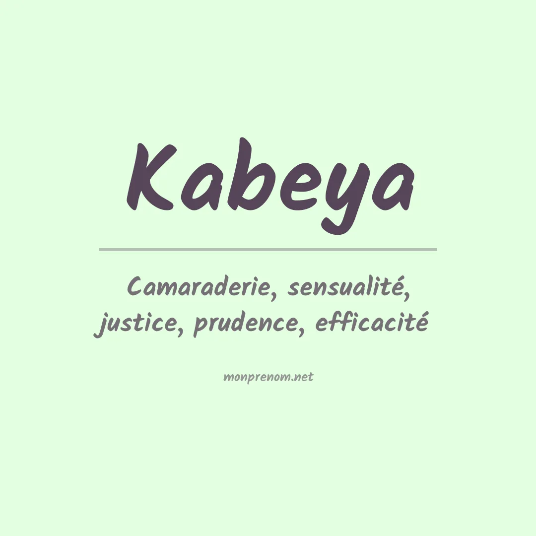 Prénom Kabeya