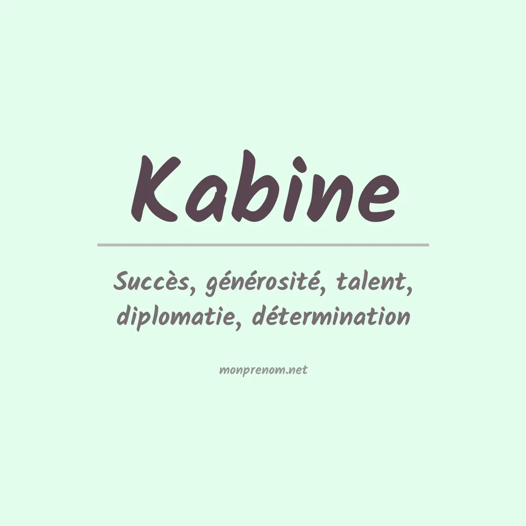 Prénom Kabine