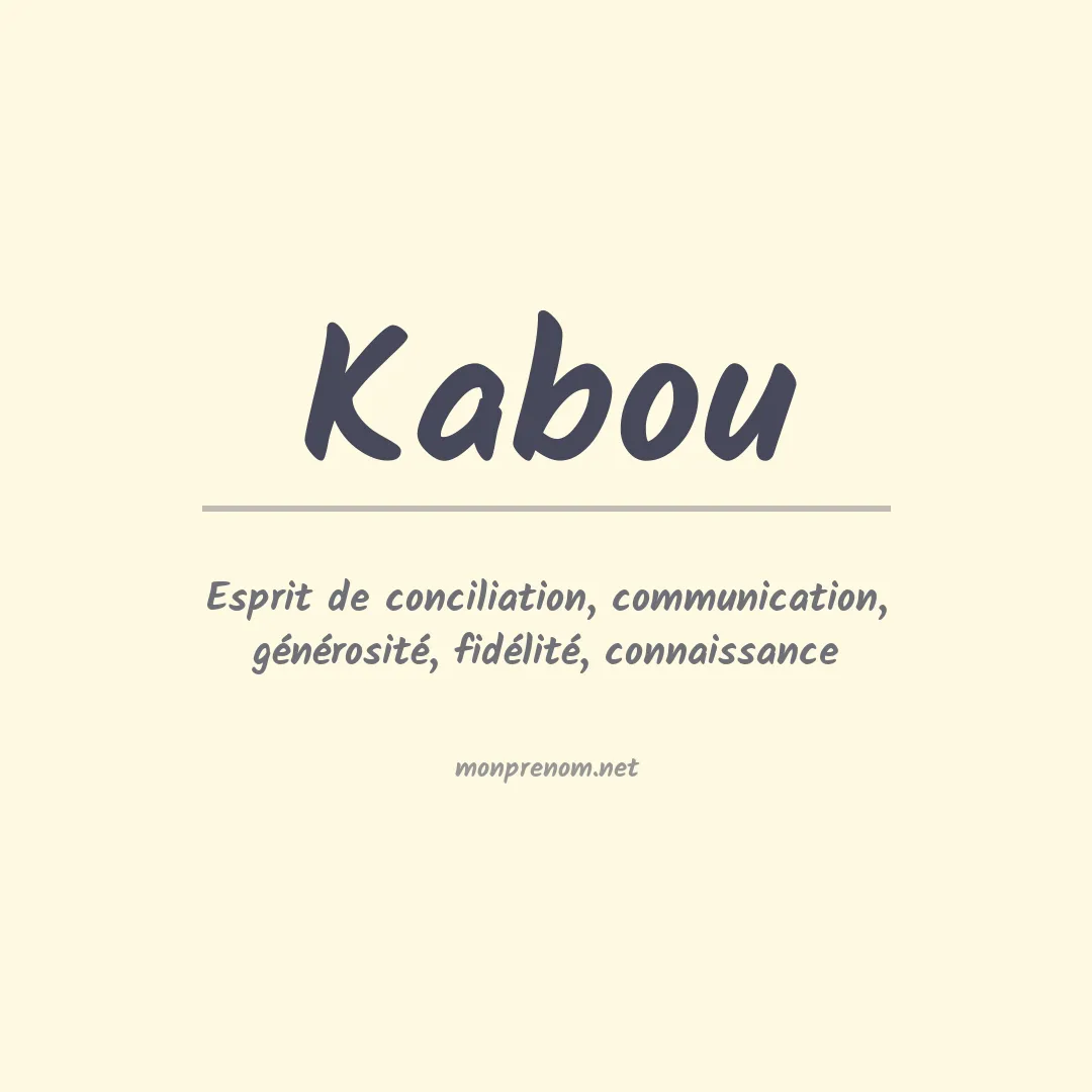 Prénom Kabou