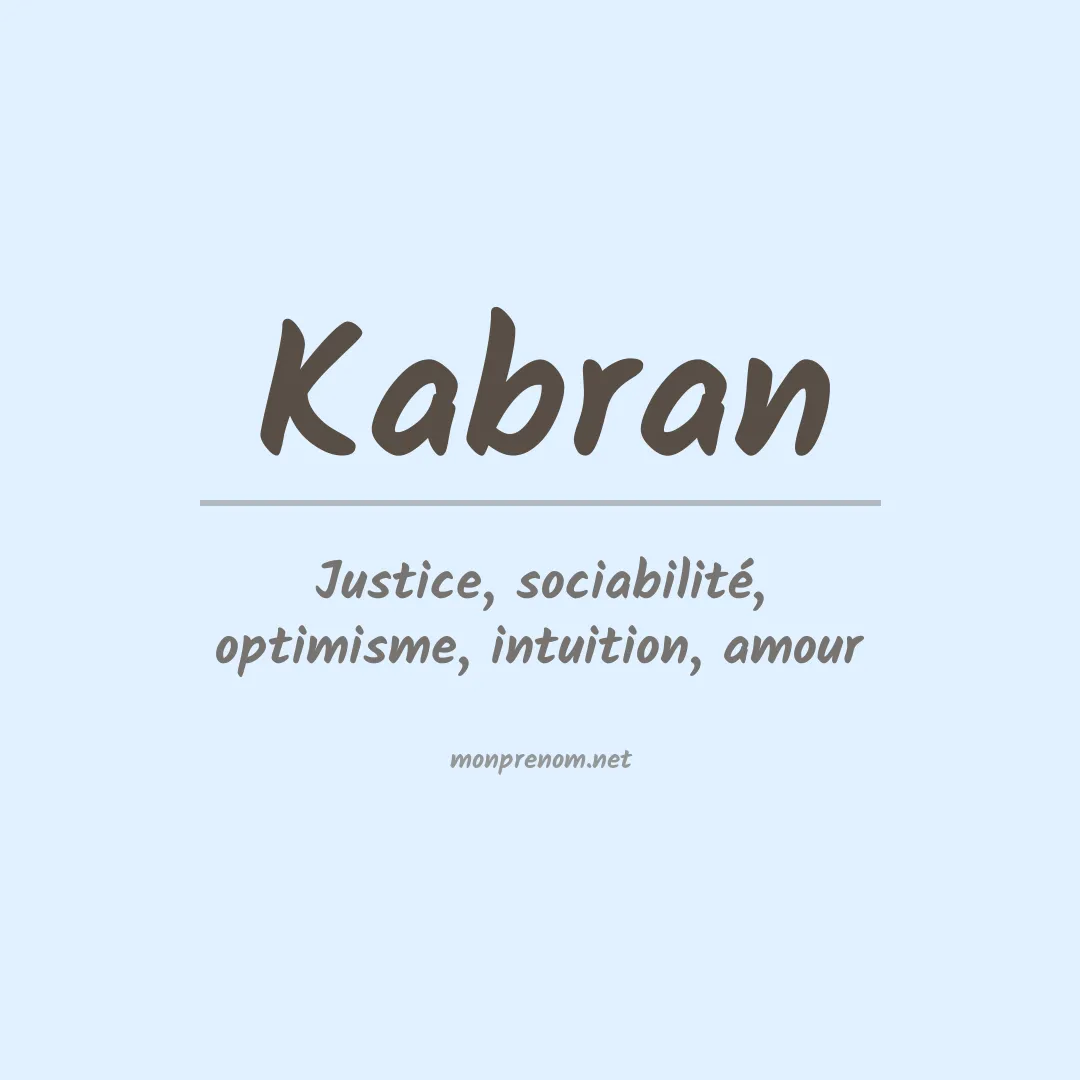 Signification du prénom Kabran