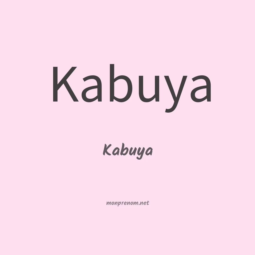 Kabuya en chinois