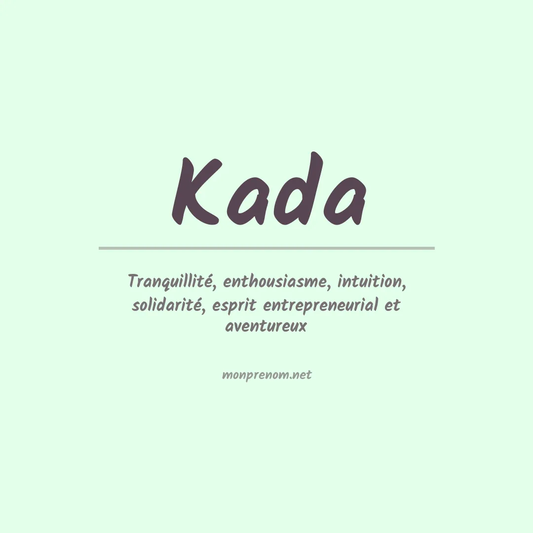 Prénom Kada