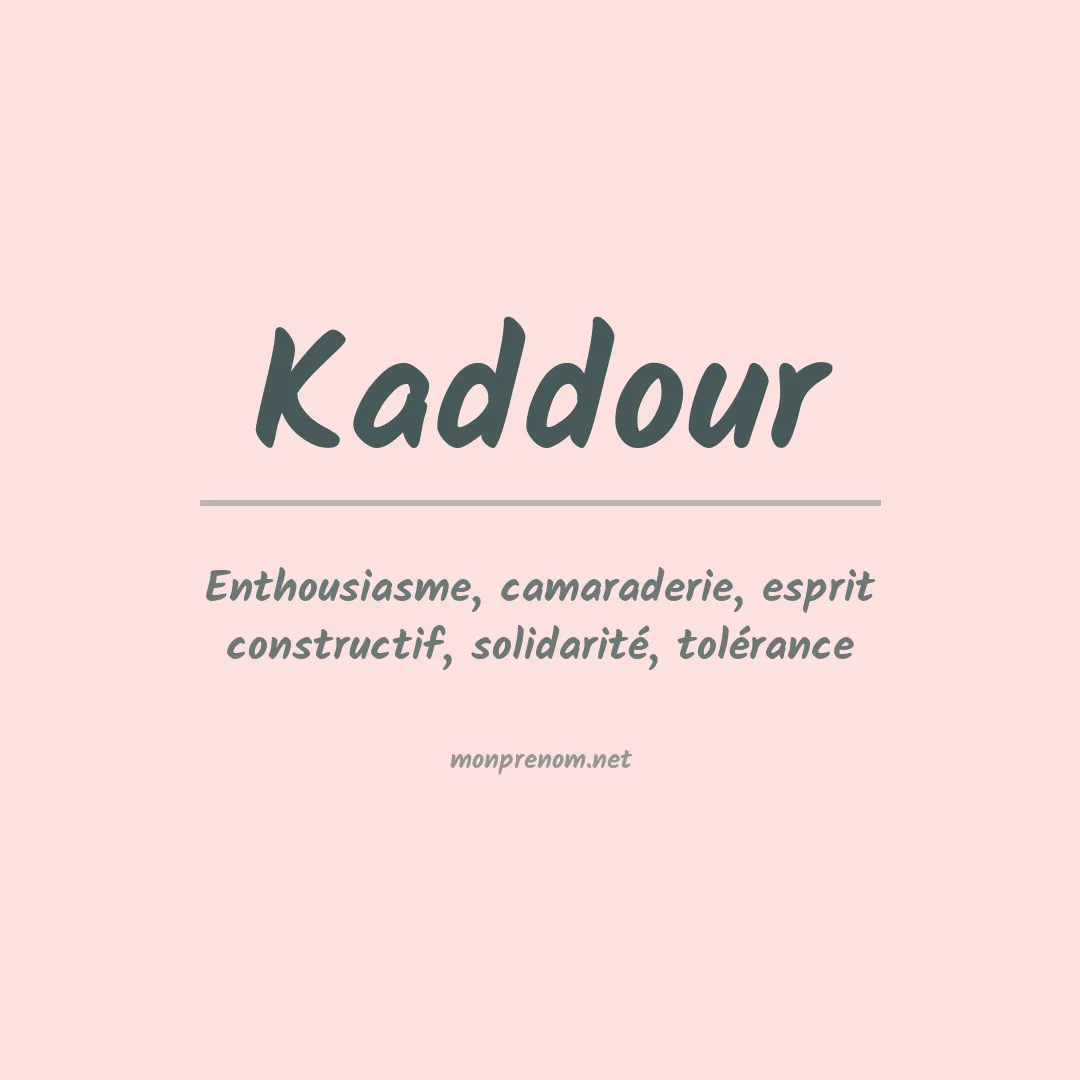 Prénom Kaddour