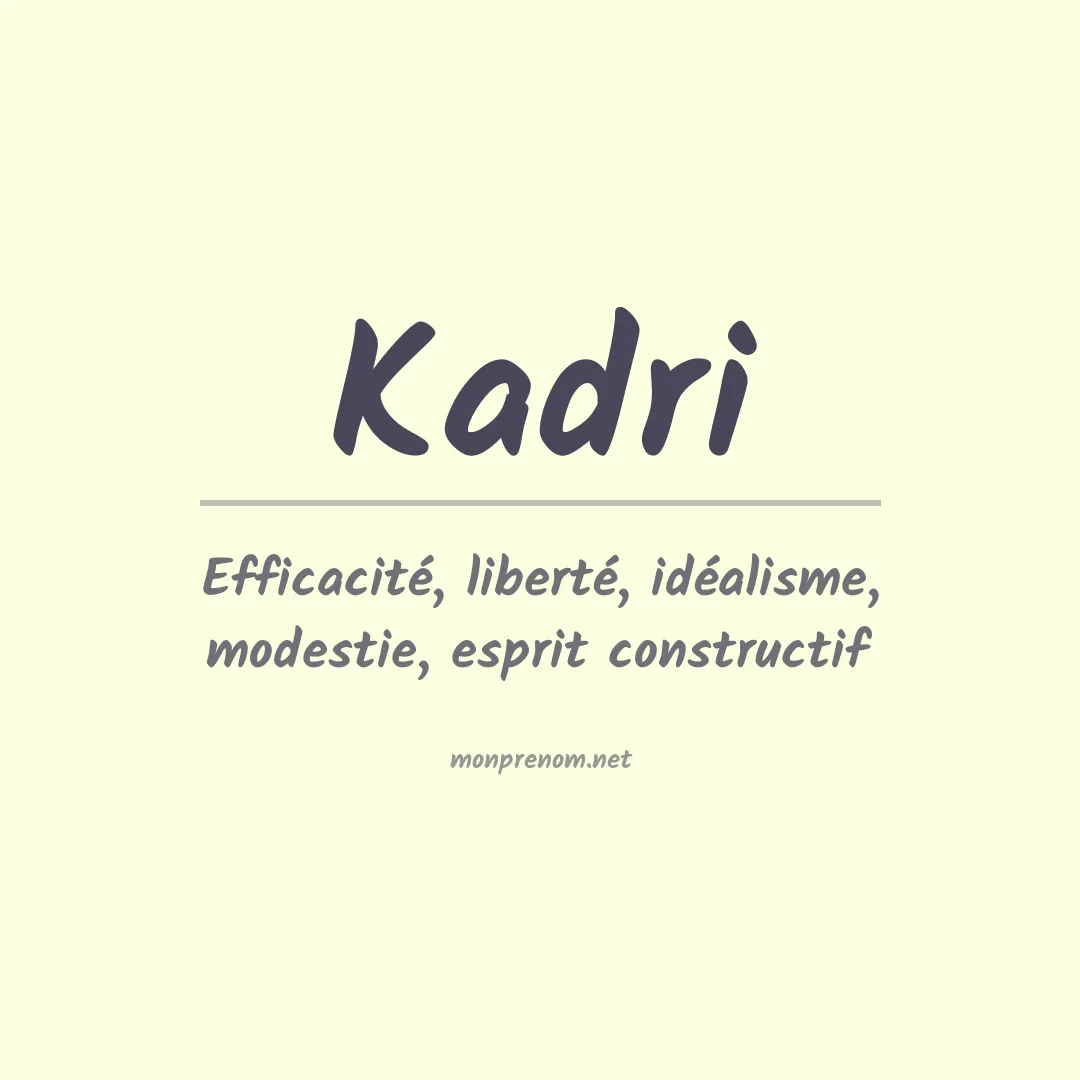 Prénom Kadri