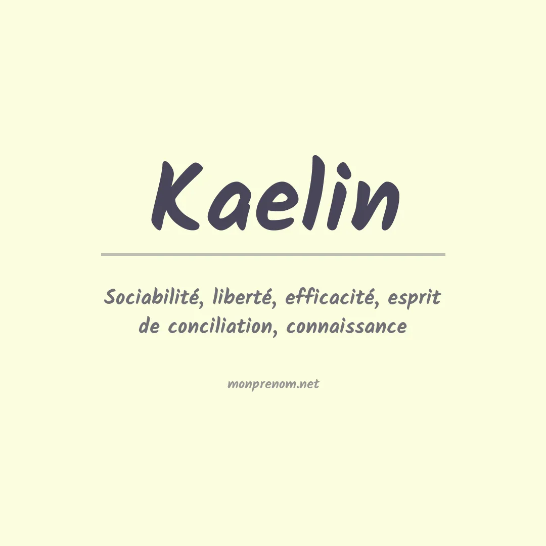 Prénom Kaelin